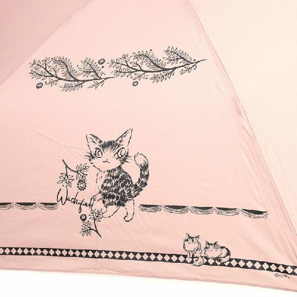 わちふぃーるど パゴダ折りたたみ傘 猫デザイン パゴダ傘 猫のダヤン わちふぃーるど 旅に出る用意 USED美品 40