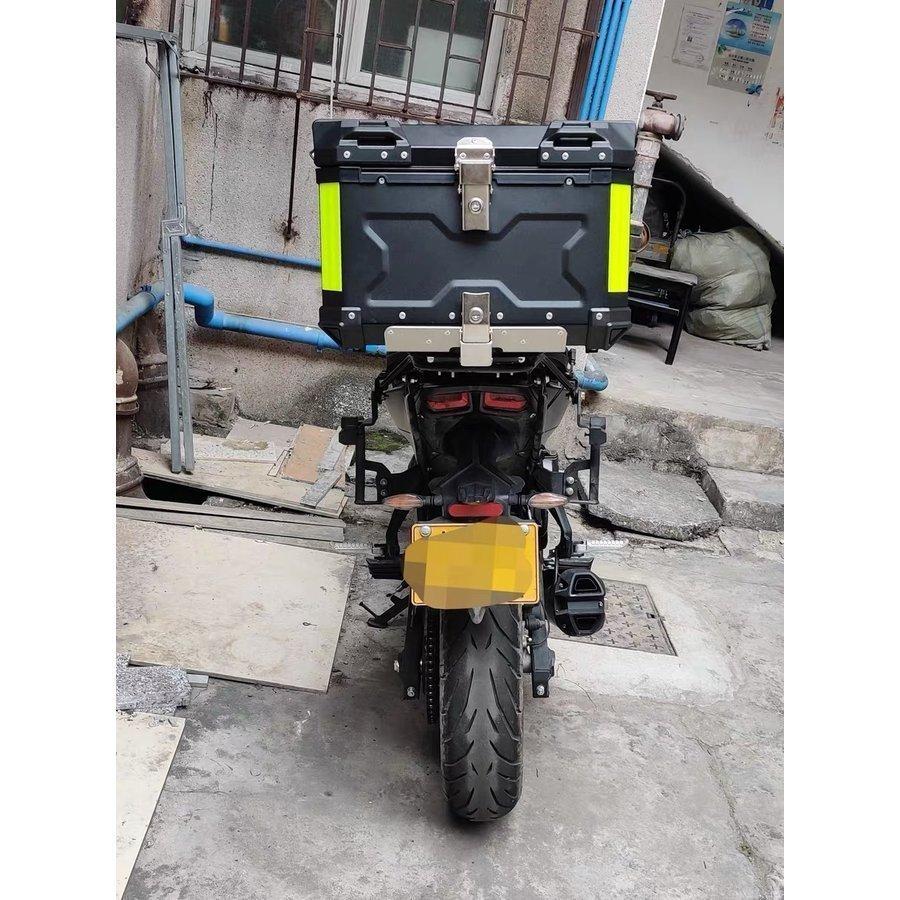 激安直営店 バイク用リアボックス 黒 100L アルミ BLACK 1192