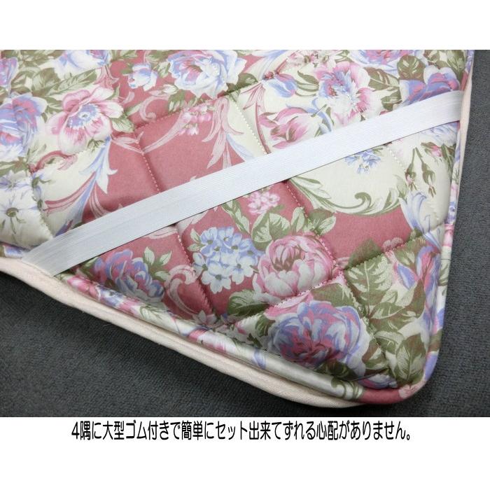 寝具 西川 ポコポコ麻混しじら敷パッド セミダブル 120×205cm