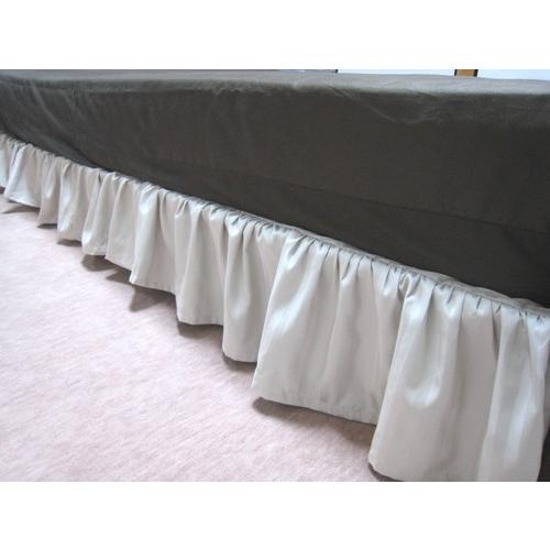 ベッドスカート セミダブル 120x195/120x200/120x210cm フリルスカート 丈約20〜25cm ポリエステル100% 日本製 エステル・ストライプ・サテン 洗えるの画像