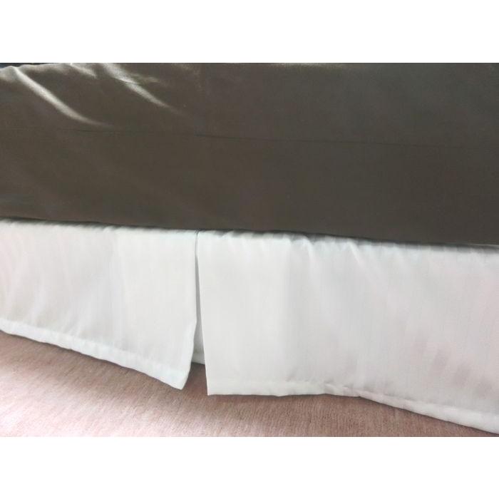 ベッドスカート クイーン スリットタイプ 160x195/200/210cm スカート丈約15/20/23/25cm ポリエステル100% 日本製 エステル・ストライプ・サテン 洗えるの画像