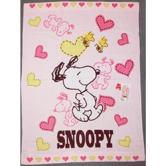 スヌーピー  綿100% お昼寝ケット SN316 約85x115cm  ピンク タオルケット 小さいサイズ snoopy 在庫限り | SNOOPY