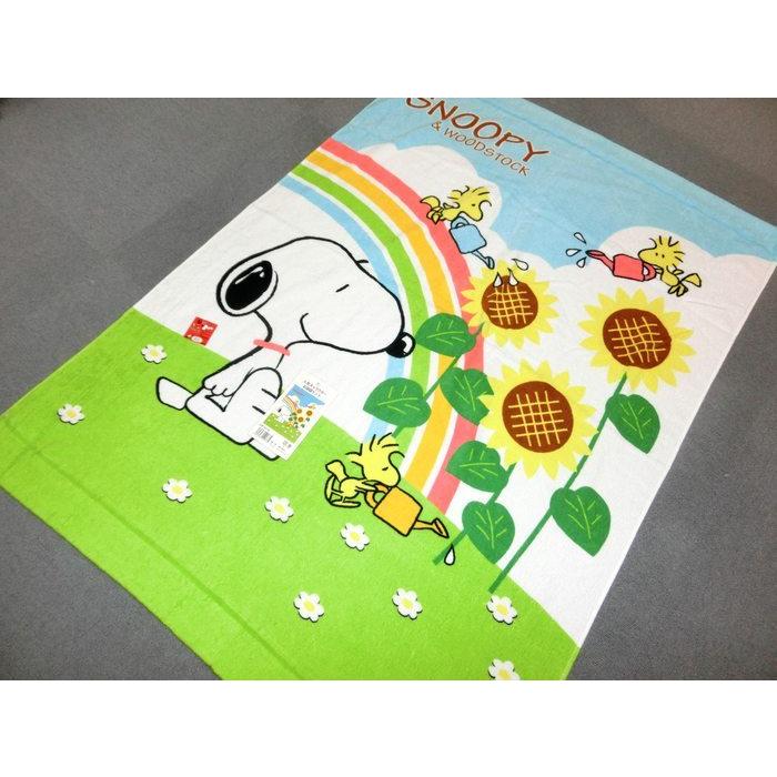 SNOOPY（スヌーピー） 綿100% お昼寝ケット SN318 約85x115cm ひまわり