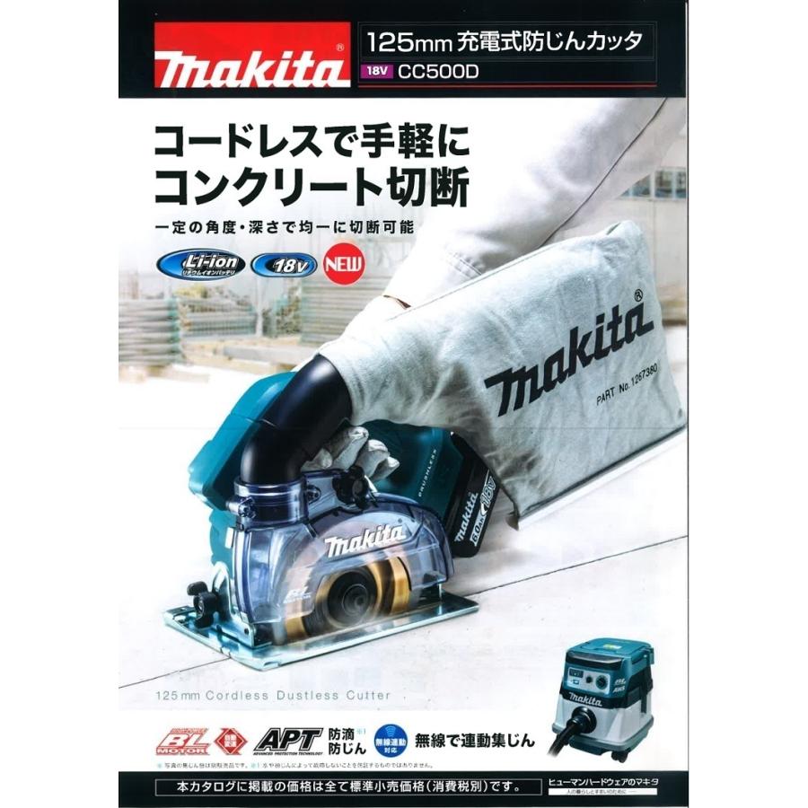 マキタ マキタ電動工具 125mm充電式防じんカッタ CC500DZ 18V