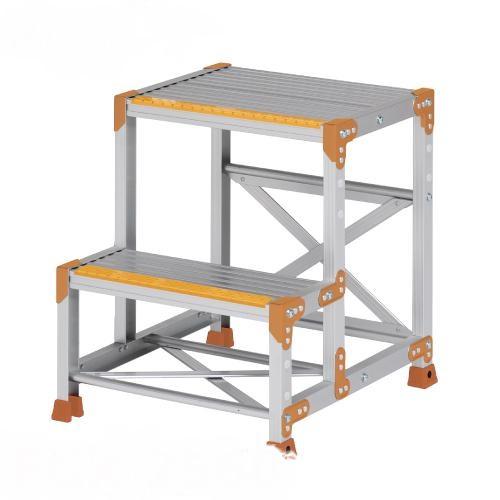 ※値下げ※【新品未使用4セット】　キャッチャー30cm架台 作業台用オプション簡易架台（H810mmタイプ・3段仕様） | サカエ