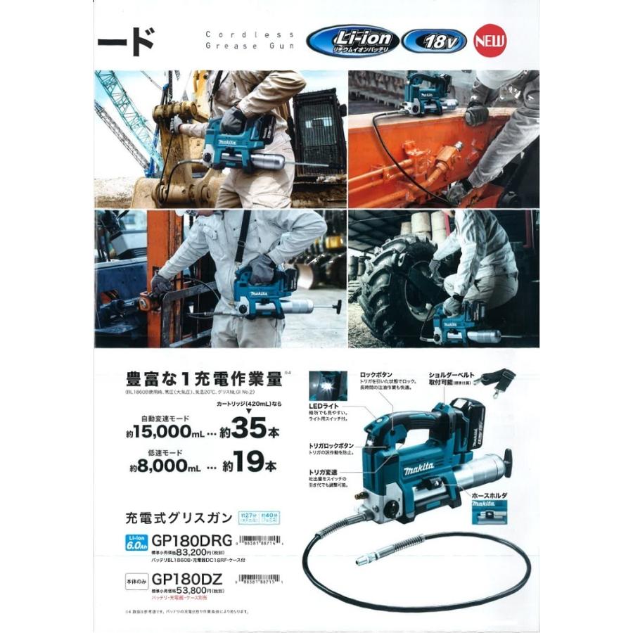 マキタ マキタ電動工具 充電式クリスガン GP180DRG 18V 6.0Ah