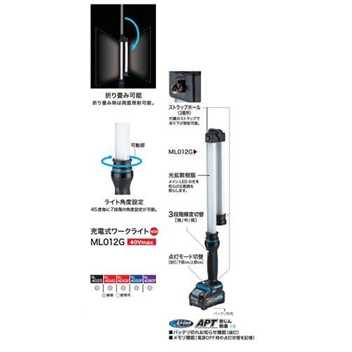 マキタ マキタ電動工具 充電式ワークライト 40V 本体のみ マキタ マキタ電動工具 充電式ワークライト 40V 本体のみ