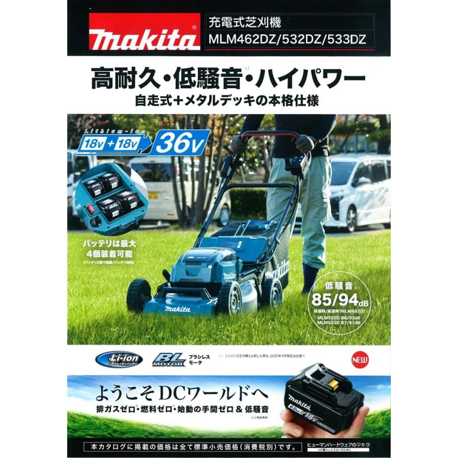 マキタ マキタ電動工具 充電式芝刈機 MLM533DZ 534mm 18V+18V