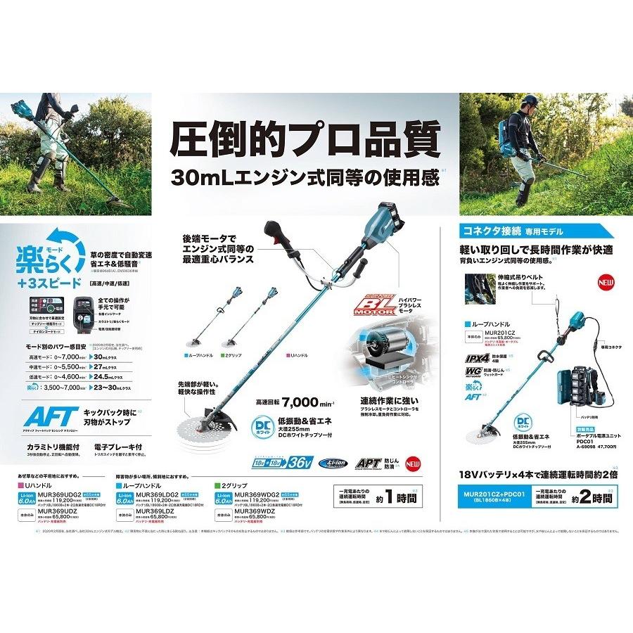 マキタ（makita） マキタ電動工具 充電式草刈機 MUR369UDZ Uハンドル