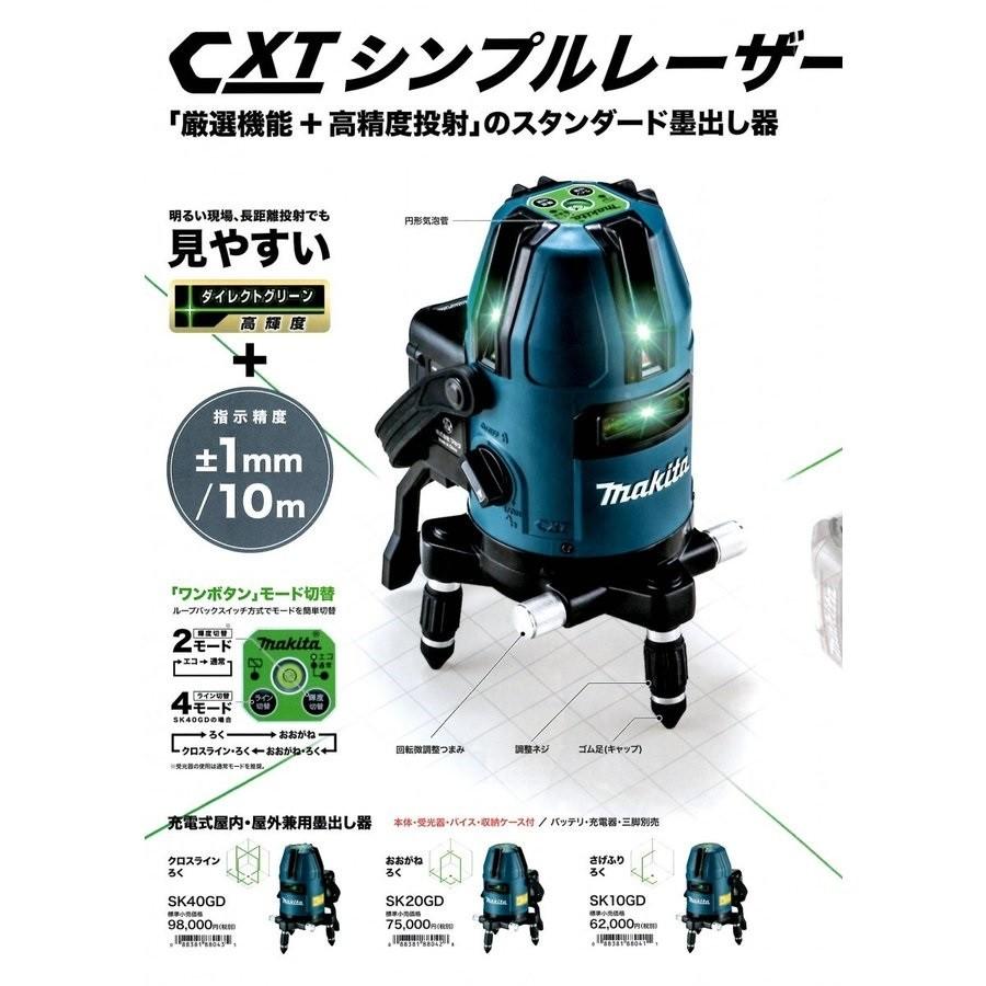 マキタ マキタ電動工具 充電式屋内・屋外兼用墨出し器 SK20GD おおがね 