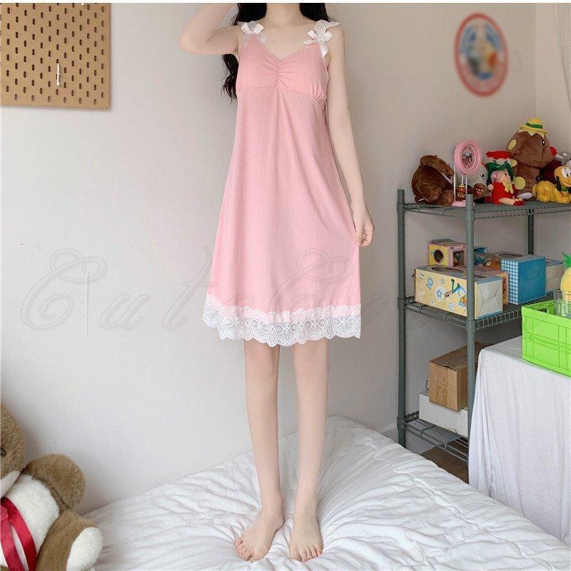 信頼 ネグリジェ レディース ワンピース キャミ 無地 Vネック 膝丈 レース カップ付き パジャマ 寝巻き ルームウェア 部屋着 可愛い きれいめ ネグリジェ カラー ブラック Www We Job Com