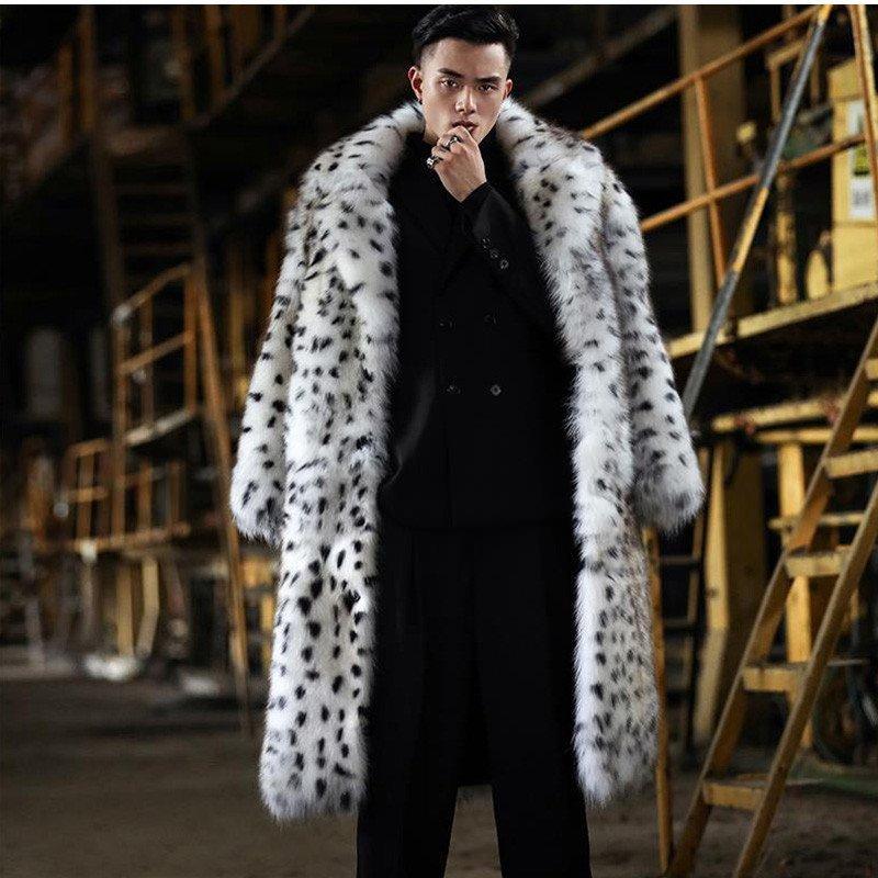 特別セール品 毛皮コート メンズ ファーコート 豹柄 ボリューム襟 ロング丈 アウター カジュアル 暖かい 男性用 秋冬物 きれいめ おしゃれ Karolinemedeiros Com Br
