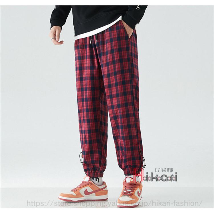 税込 ボトムス パンツ ジョガーパンツ メンズ チェック柄 ゆったり ロングパンツ チェックパンツ メンズ ジョガーパンツ カジュアル イージーパンツ チェック柄 ウエストゴム おしゃれ 父の日 プレゼント Www Threeriversofs Com