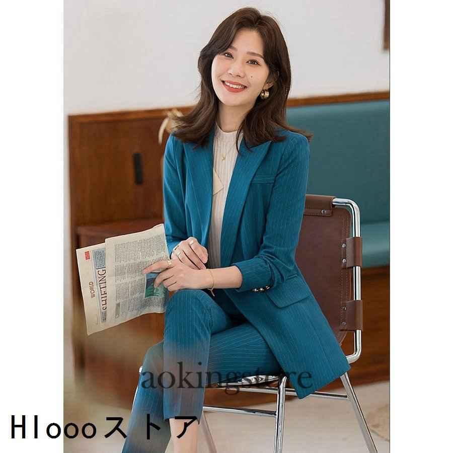 現金特価 入学式 スーツ 母 パンツスーツ レディース 2点セット 40代 50代 30代 おしゃれ 代 春秋冬 通勤 ストライプ柄 セレモニー フォーマル ジャケット Ol オシャレ Fucoa Cl