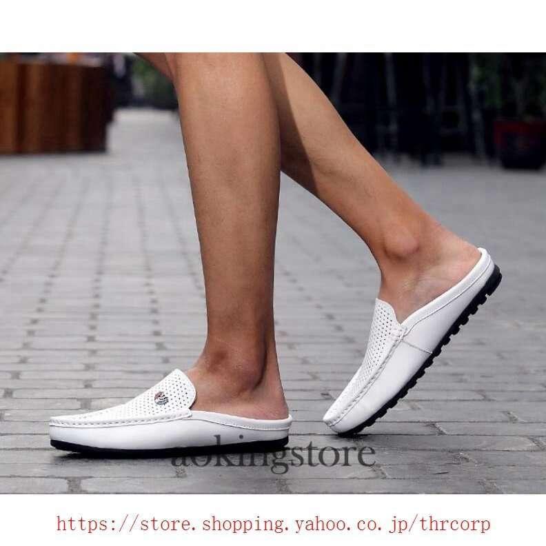 注目 シューズ かかとなし スニーカー メンズ スリッポン かかとなし スニーカー メンズ スリッポン かかと無し通気性良いスリッパ レザー通気 軽量 カジュアル 履きやすい オフィススニーカー 春夏 靴 Www Threeriversofs Com