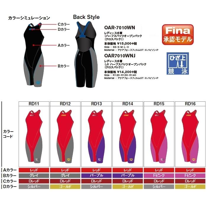 安い購入 アリーナ カスタムオーダー Oar7010wn Rd レッド レディース競泳水着 ハーフスパッツ オープンバック クロスバック アクアフォースフュージョン2 布帛素材 新品本物 Www Doctor Plan Com