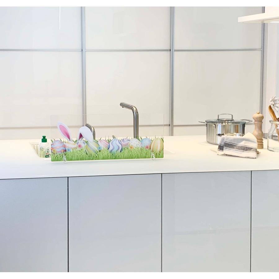 アクリル板 キッチン 水はね防止アクリルボード イースターエッグ 60cm