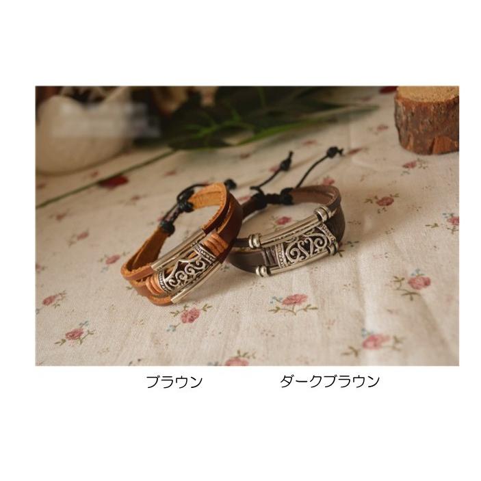本革 ラップブレス 三連 ブレスレット｜レディース メンズ兼用