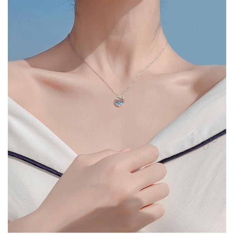 S925シルバー ネックレス 人魚 マーメード 青いスピネル Blue S925シルバー ネックレス 人魚 マーメード 青いスピネル Blue