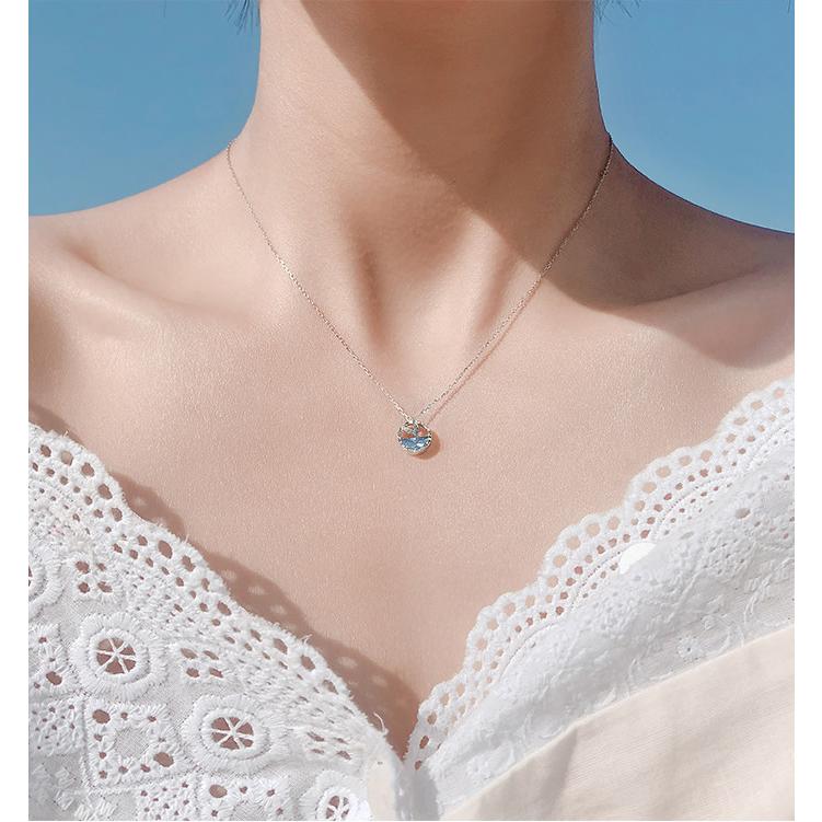 S925シルバー ネックレス 人魚 マーメード 青いスピネル Blue S925シルバー ネックレス 人魚 マーメード 青いスピネル Blue