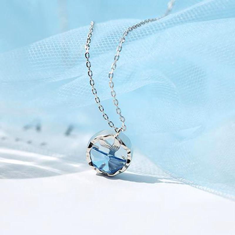 イスラエル ブルーシルバーの大ぶりネックレス S925シルバー ネックレス レディース 人魚のしっぽ マーメイド 青い