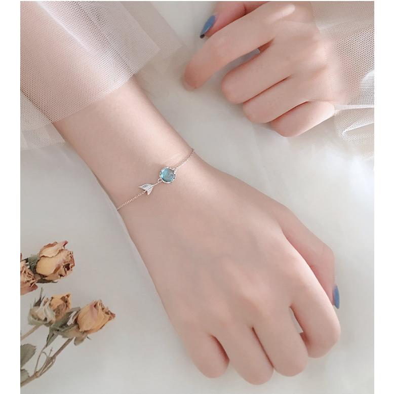 マーメイドバブル ブレスレット 天然石 水晶 透明感 アクセサリー 10代
