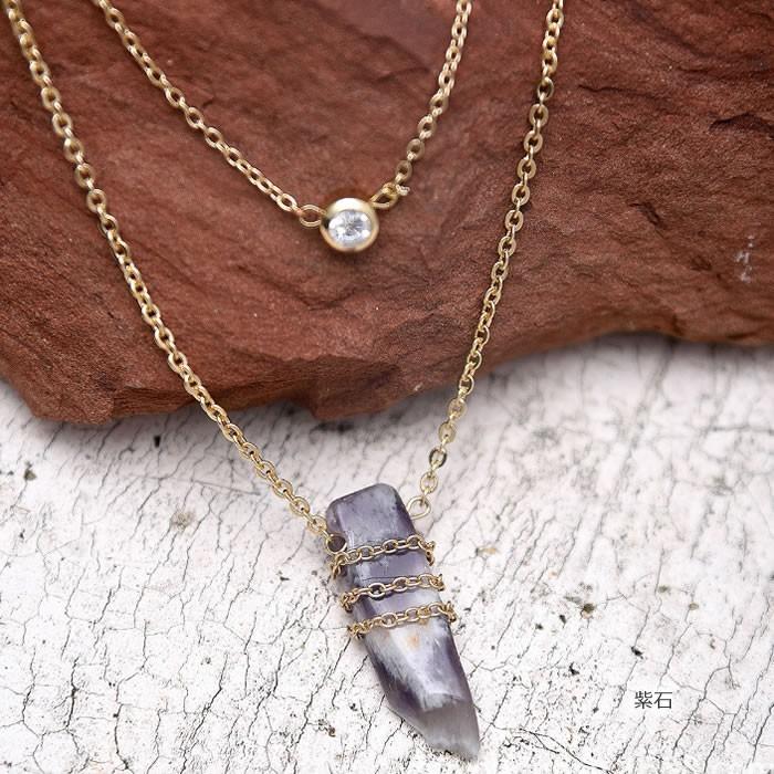 David Aubrey 天然石 ２連ネックレス David Aubrey 天然石 2連ネックレス