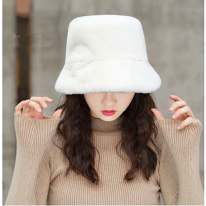 爆買 ファー バケットハット ボア 帽子 フェイクファー レディース 冬