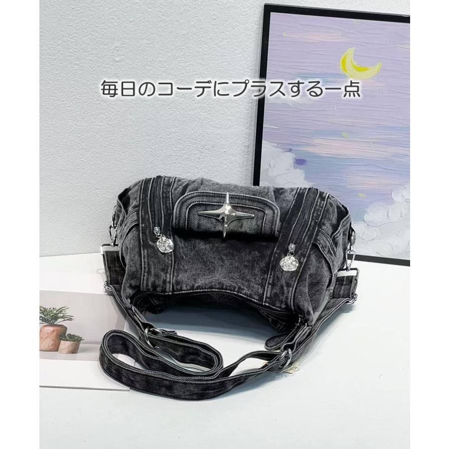 爆買 デニムバッグ レディース メンズ 3WAY ショルダー 斜め掛け