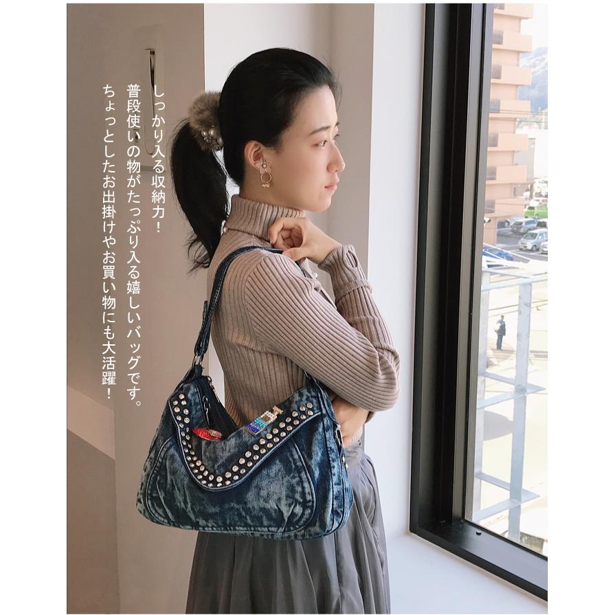 トートバッグ デニム バッグ 2way ショルダーバッグ 肩掛けバッグ 新