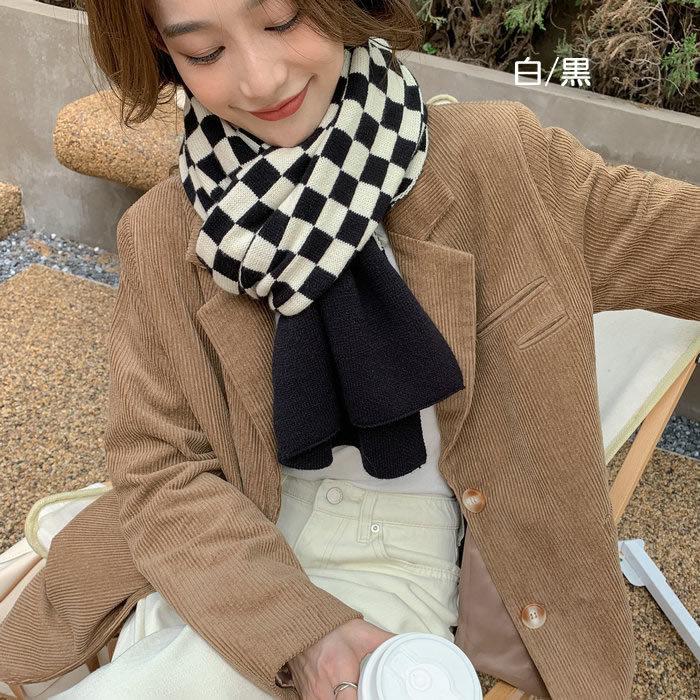 マフラー チェッカー柄 千鳥格子 千鳥柄 男女兼用 ストール マフラー チェッカー柄 千鳥格子 千鳥柄 男女兼用 ストール