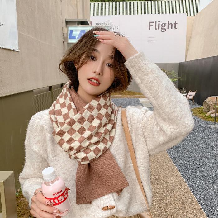 マフラー チェッカー柄 千鳥格子 千鳥柄 男女兼用 ストール マフラー チェッカー柄 千鳥格子 千鳥柄 男女兼用 ストール