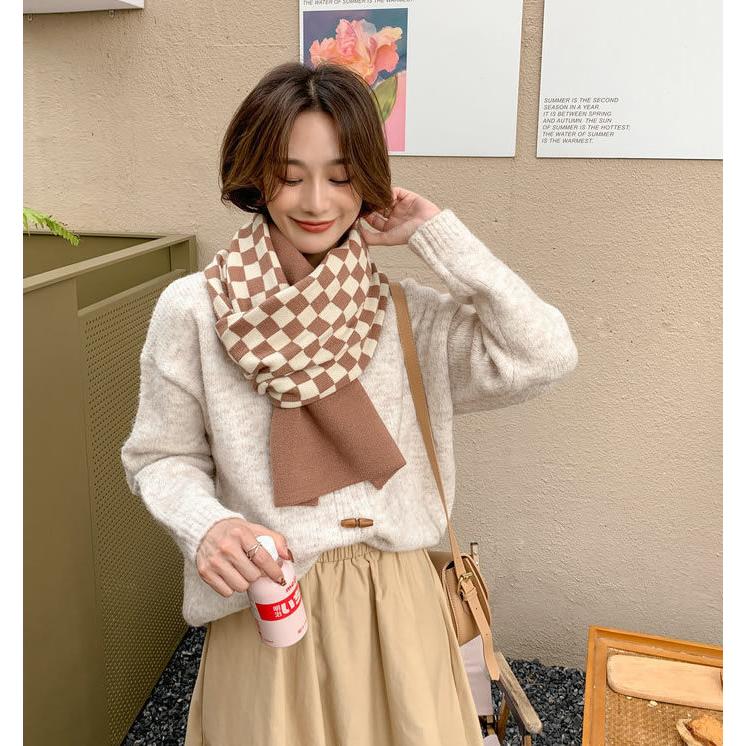 マフラー チェッカー柄 千鳥格子 千鳥柄 男女兼用 ストール マフラー チェッカー柄 千鳥格子 千鳥柄 男女兼用 ストール