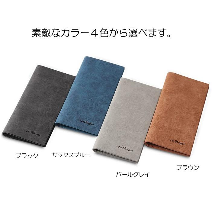 AMgrocery 長財布 メンズ 薄い 軽い 厚さわずか1cmの極薄の軽い財布