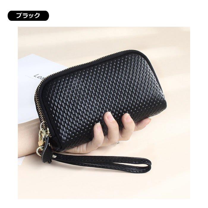 レザー ブラック ポーチ ジッパー付き WATERPROOF LEATHER》ジップポーチ ブラック | KIKUCHI LEATHER