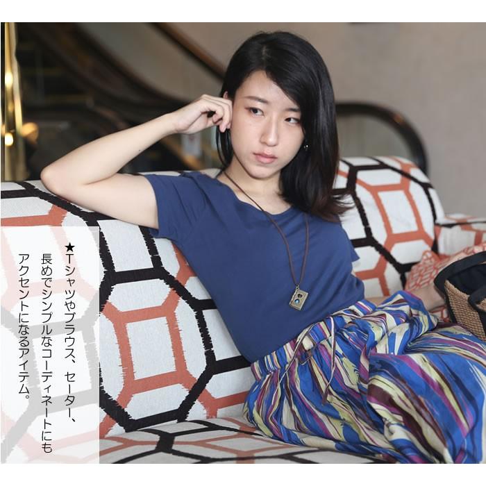 ロングネックレス レディース ペンダント 砂時計モチーフ おしゃれ