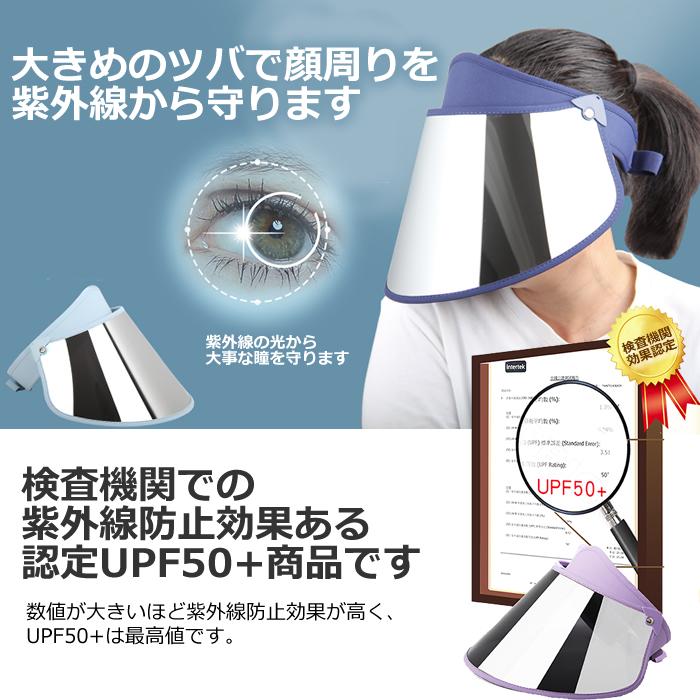 偏光サンバイザー 紫外線対策 UV99％カット レディース用 UVカット ビーチ向け  トレンド 日焼け対策 ワイド レインバイザー  晴雨兼用 父の日｜aomushi｜09