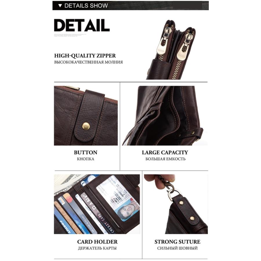 本革二つ折り本革財布 メンズ用 スキミング防 止 メンズ コンパクト 小銭入れあり 大容量 軽量 ギフト プレゼントに人気 ホワイトデー AMgrocery公式 | AMgrocery | 19