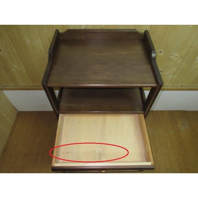 【中古】カリモク ファックス台 コンセント付 電話台 木製 ダークブラウン カリモク家具 FAX台 karimoku リビング 書斎 寝室 |  | 01