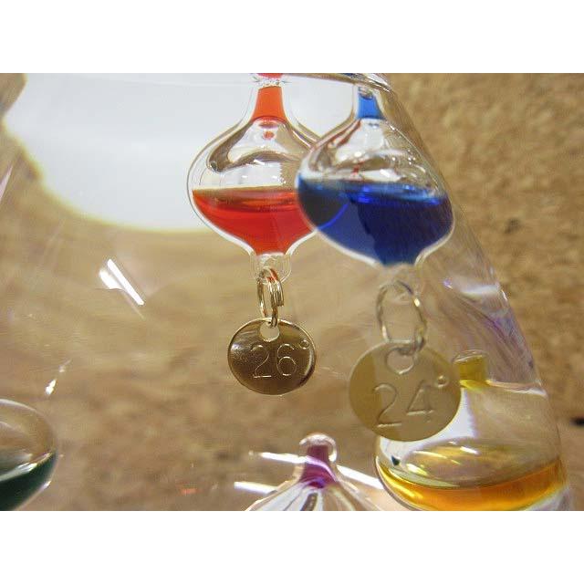 【未使用品】ガラスフロート温度計 しずくS Fun Science ガリレオ温度計 おしゃれ温度計 カラフル インテリア ガラス球 液体比重 |  | 01