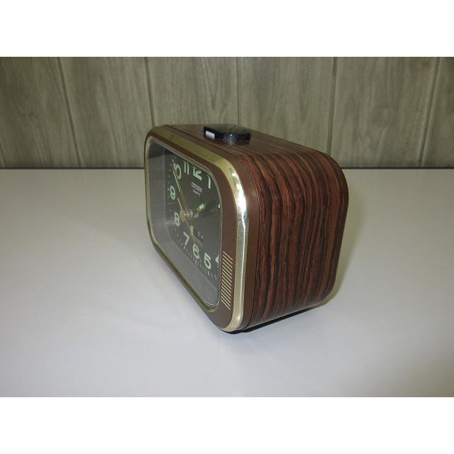 CITIZEN 目覚まし時計 アナログ 木目調置時計 8RA312 シチズン