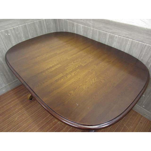 中古】 キツツキマーク エクステンション ダイニングテーブル 飛騨産業 