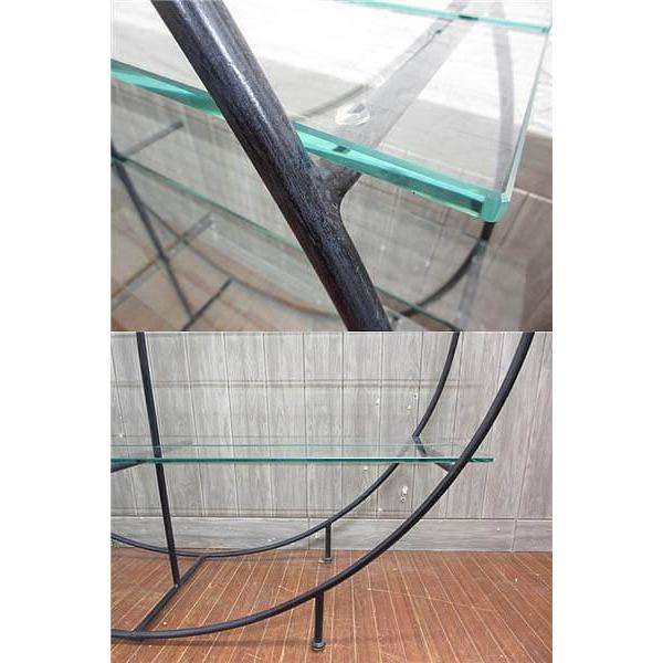 【中古】札幌市内・札幌近郊限定 アスプルンド リド ラウンドオープンシェルフ ガラス棚板付き 3段 ASPLUND RIDO 大型ディスプレイラック |  | 02