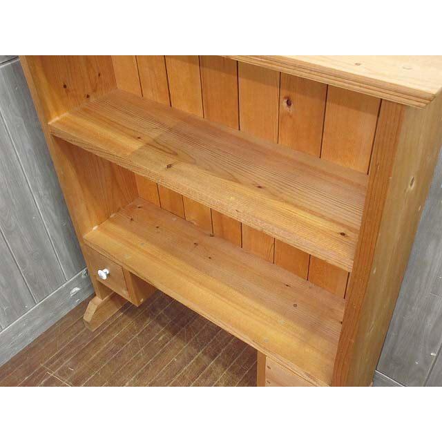 【中古】カントリー調 オープンラック 3段 木製 ハンドメイド 飾り棚 収納棚 引き出し2杯 天然木 ナチュラル ディスプレイラック オープンシェルフ |  | 01