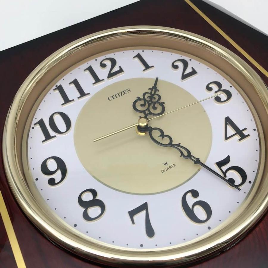 【中古】 シチズン アナログ掛時計 4MG799 ダークブラウン スクエア CITIZEN アナログ時計 ステップ秒針 こげ茶 クォーツ シンプル レトロ 壁掛け 掛け時計 |  | 01