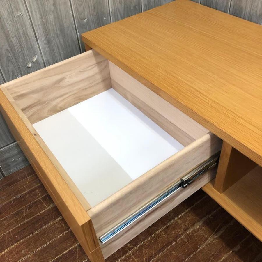 【中古】 ウニコ テレビボード シグネ 幅160cm ナチュラル unico SIGNE ローボード  AVボード テレビ台 木製 引出2杯 脚付き |  | 02
