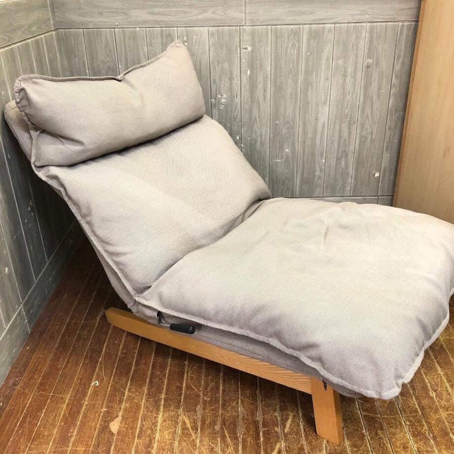 中古】 無印良品 ハイバックリクライニングソファ オットマン付 中古】 無印良品 ハイバックリクライニングソファ オットマン付