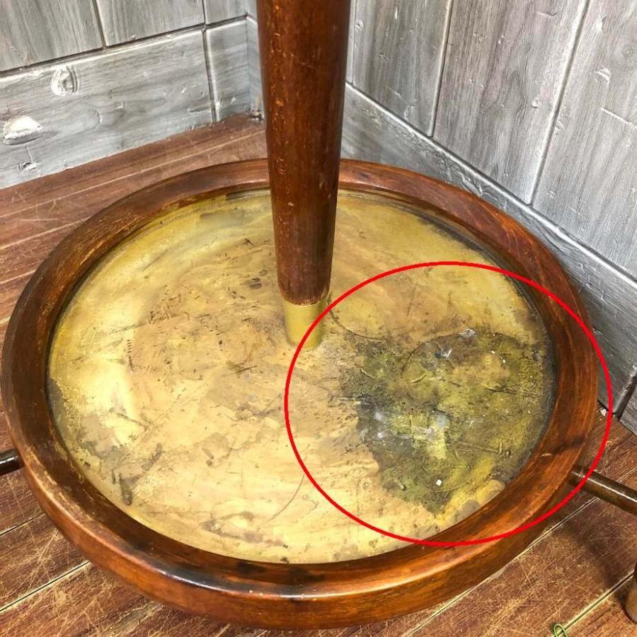 【中古】 秋田木工 ポールハンガー ブラウン 木製 コート掛け 傘立て付き ハンガーラック コートハンガー コートツリー 玄関収納 茶 帽子 |  | 04