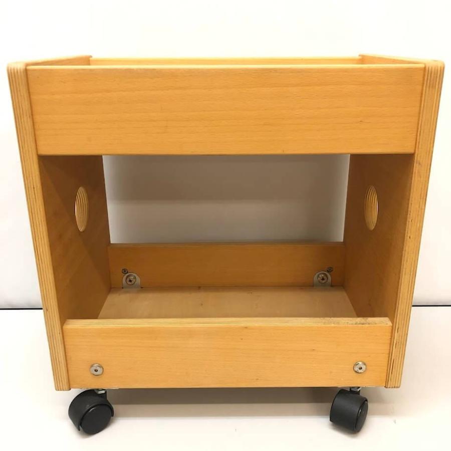 中古】 無印良品 収納ワゴン 2段 ナチュラル キャスター付き 中古】 無印良品 収納ワゴン 2段 ナチュラル キャスター付き