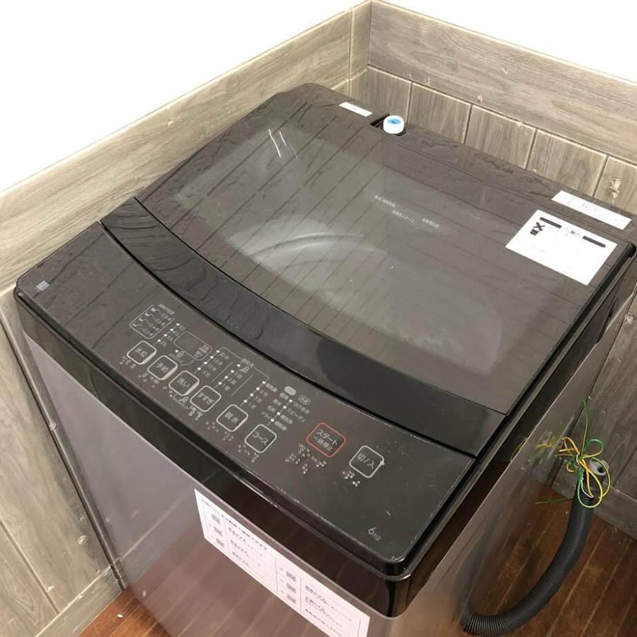中古】 ニトリ 洗濯機 6kg NTR60BK ブラック 取扱説明書付 縦型 全自動 